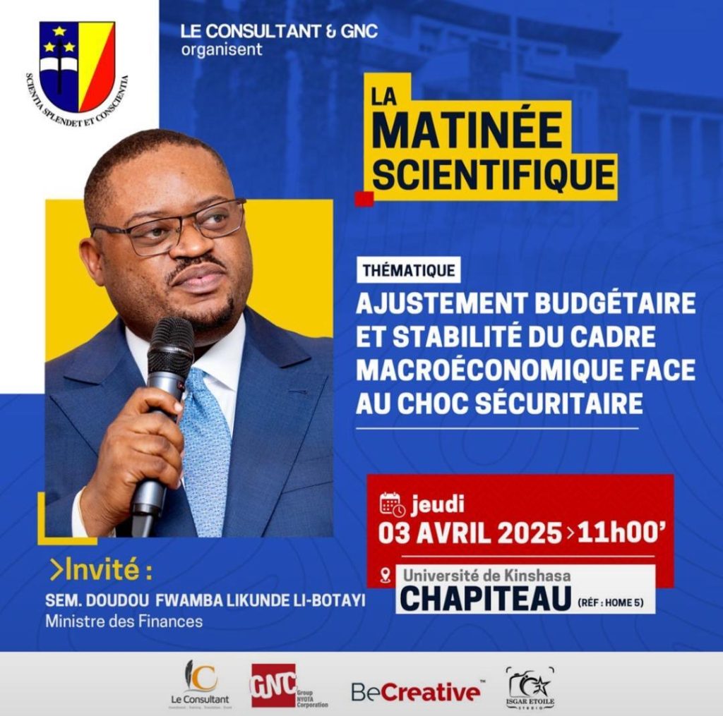 Ajustement budgétaire et stabilité macroéconomique : Le rendez-vous scientifique à l’UNIKIN avec Doudou Fwamba Likunde