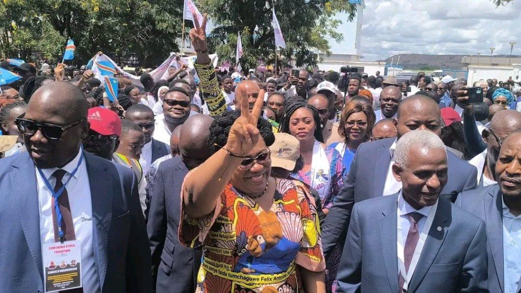 ESU : Marie-Thérèse Sombo atterrit à Lubumbashi