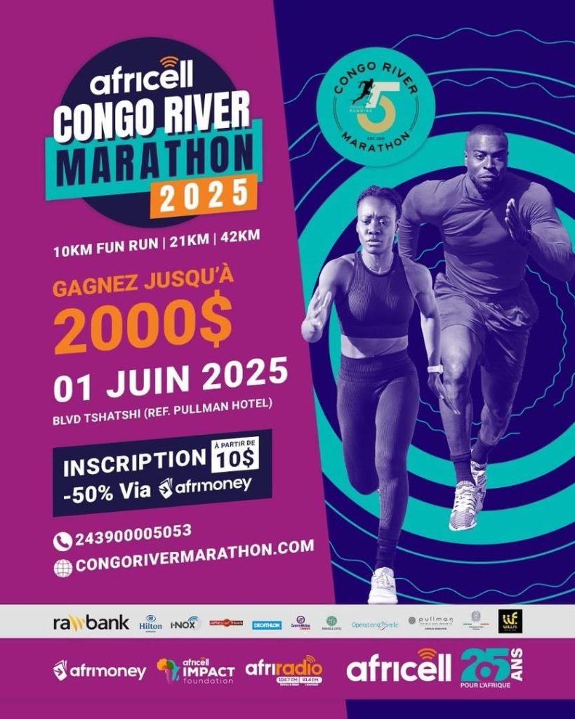 Kinshasa s’élance avec l’Africell Congo River Marathon 2025