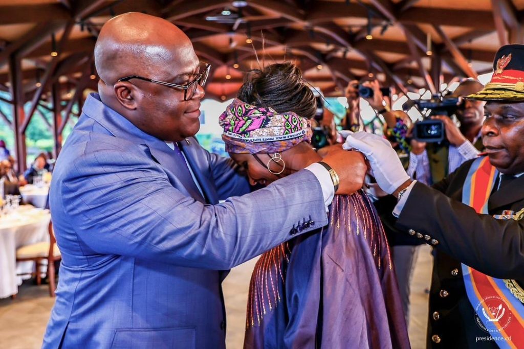 Kinshasa : Félix-Antoine Tshisekedi élève Safia Ibrahim-Netter au rang de Commandeur