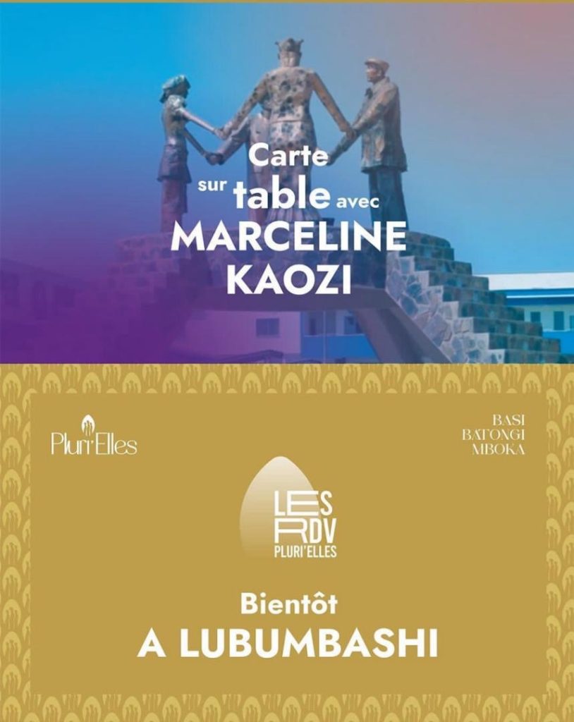 Lubumbashi: Carte sur table avec Marceline Kaozi attendu lors des Rendez‑Vous Pluri’Elles après Kinshasa