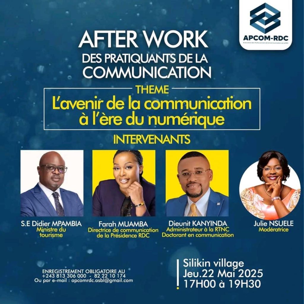 APCOM‑RDC organise un After Work dédié à l’avenir numérique de la communication