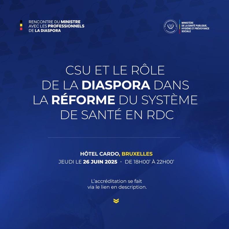 Le Ministre de la Santé convie la diaspora congolaise à Bruxelles pour co-construire la couverture santé universelle