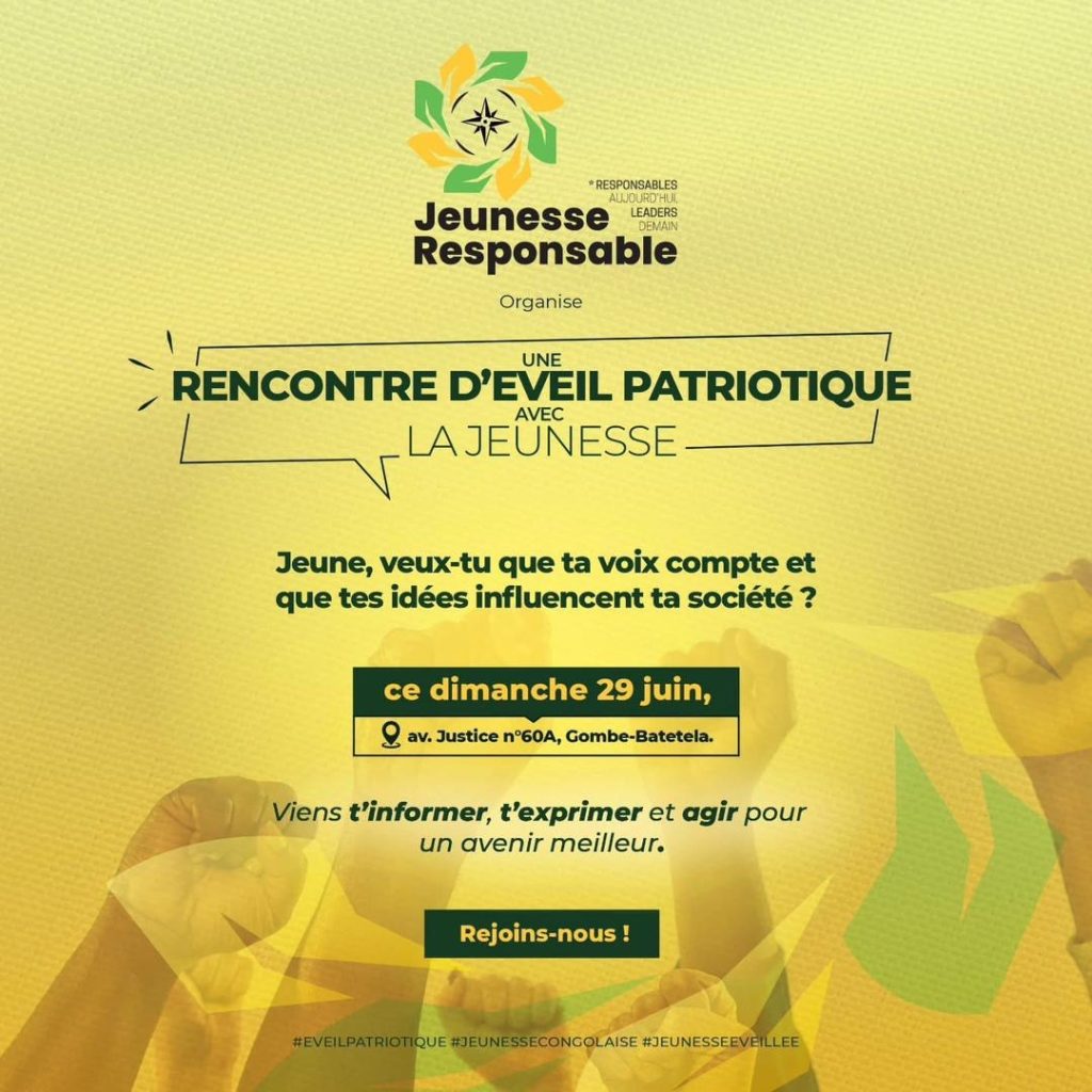 Kinshasa : Djessy Bukasa organise une Rencontre d’éveil patriotique pour écouter et mobiliser la jeunesse congolaise