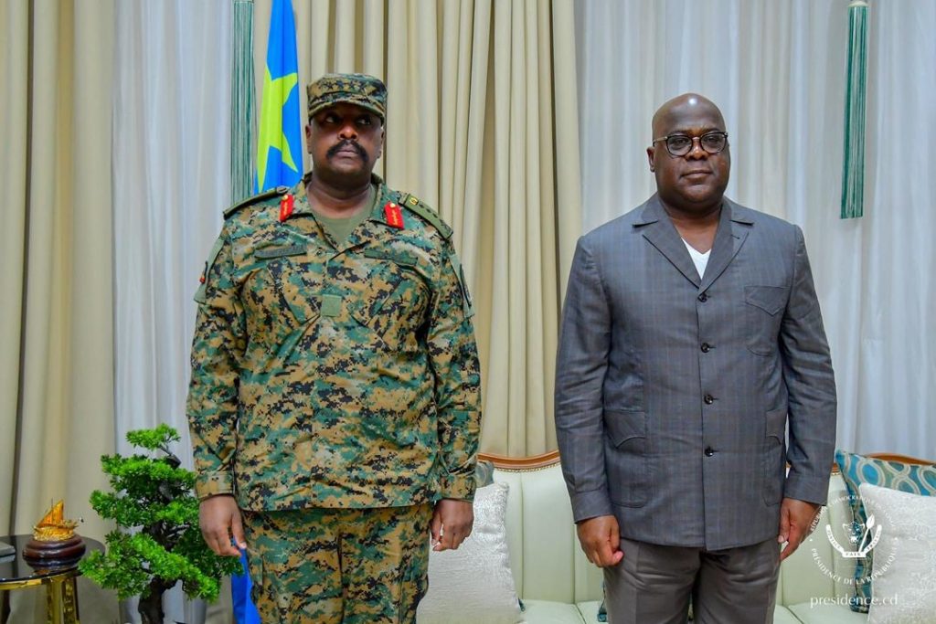 Kinshasa : Tshisekedi reçoit le Général Muhoozi Kainerugaba
