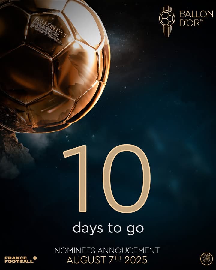 Ballon d’or 2025: Les 30 nommés révélés le 7 Août