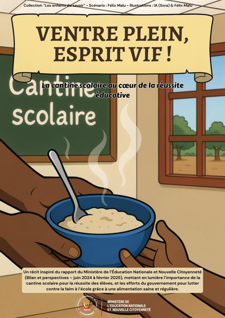 « Ventre plein, esprit vif !» : Le Ministère de l’éducation nationale dévoile le 7ᵉ numéro de la bande dessinée pédagogique
