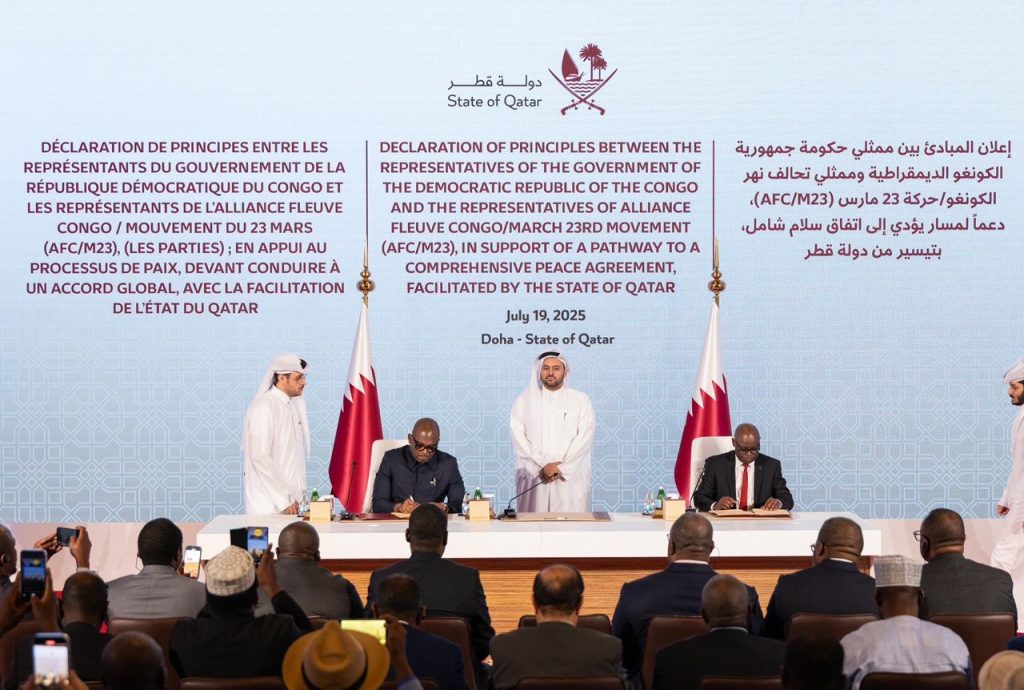 Processus de paix : Kinshasa et le M23 signent une Déclaration de principes sous médiation qatarie