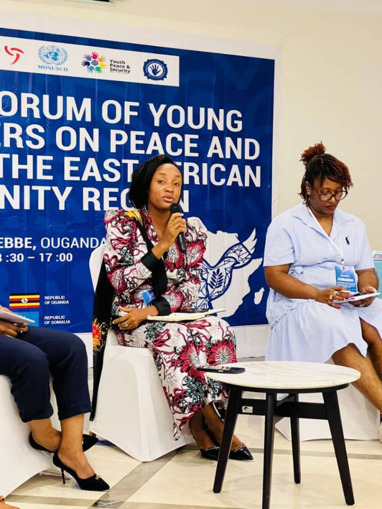 La RDC représentée par Christenvie Melly au Forum Régional des Jeunes Artisans de la Paix à Entebbe