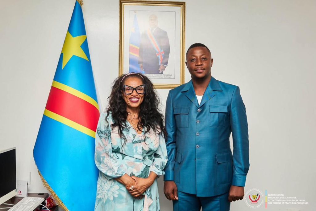 CNJ : Claude Mbuyi et son comité ont été reçus par Chantal Mulop, Coordinatrice du service spécialisé du Chef de l’État pour la jeunesse