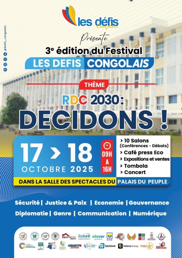 La 3ᵉ édition du Festival Les Défis-Congolais prévu au Palais du Peuple est reportée aux 17 et 18 octobre