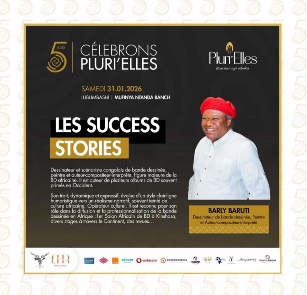 5 ans de Pluri’Elles : Barly Baruti, une icône de la création africaine sera à l’honneur à Lubumbashi