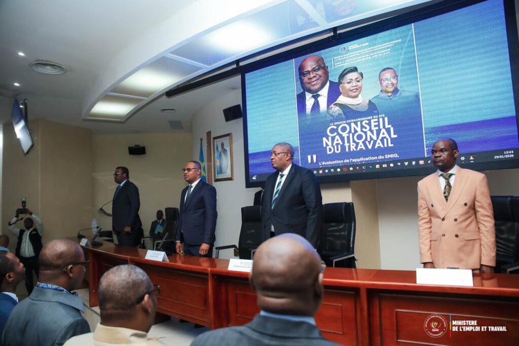 RDC : Ouverture de la session extraordinaire du 37ᵉ Conseil national du travail autour de la réforme du SMIG