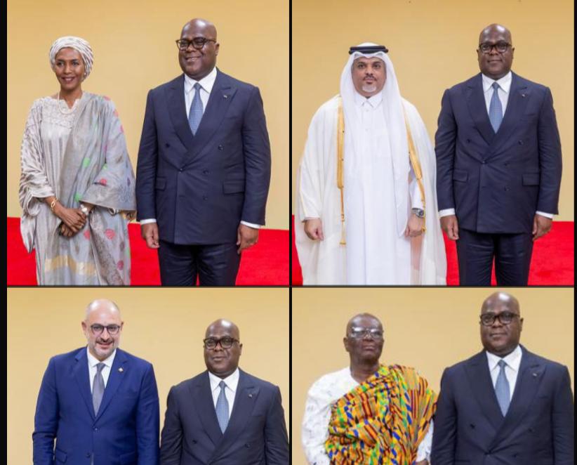 RDC : Le Président Félix Tshisekedi reçoit les Lettres de créance de nouveaux diplomates
