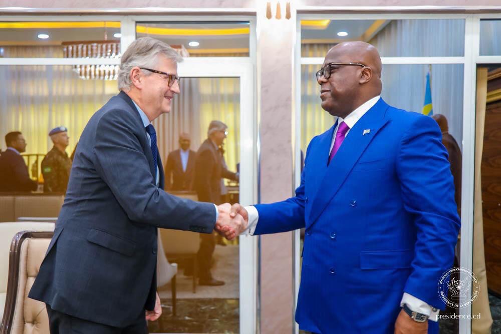 Processus de paix en RDC : Felix Tshisekedi reçoit Jean-Pierre Lacroix pour renforcer le suivi du cessez-le-feu