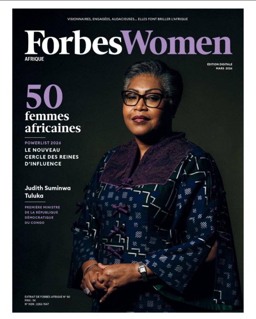 Forbes Afrique : Judith Suminwa Tuluka, une fierté congolaise à la Une de la Powerlist 2026