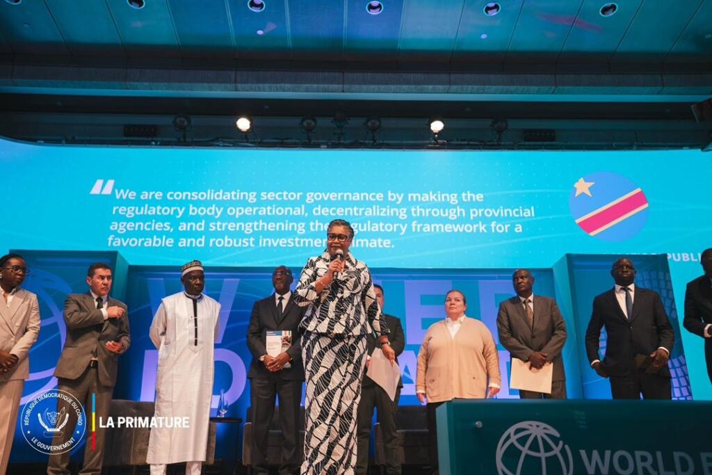Washington : Judith Suminwa met en avant le potentiel hydrique de la RDC comme moteur d’emplois et de développement durable