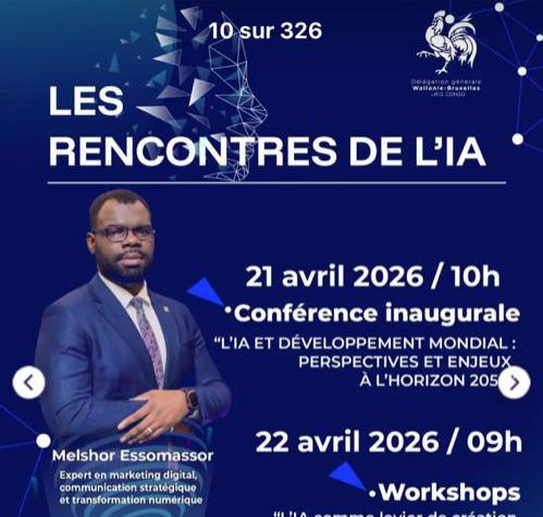 Kinshasa : Melshor Essomassor au cœur d’une conférence sur l’intelligence artificielle et le futur du travail