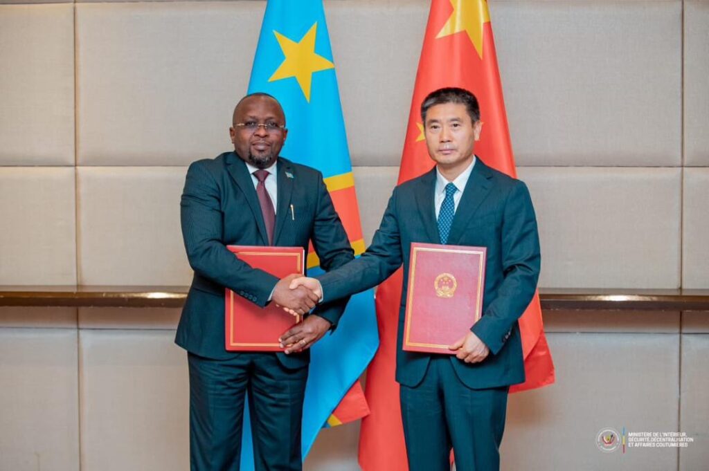 Pékin : la RDC et la Chine signent un accord stratégique de coopération policière