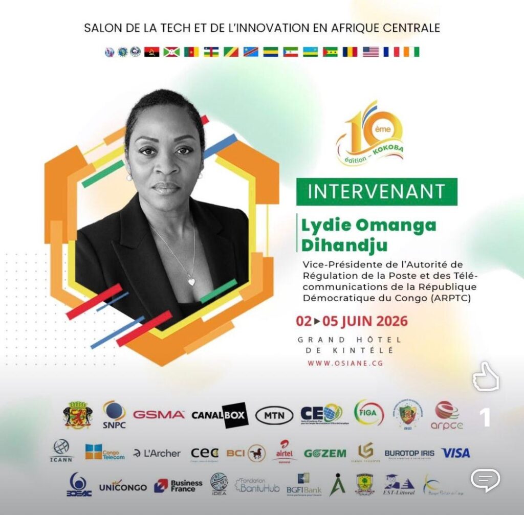OSIANE 2026 : Lydie Omanga, une voix forte de la régulation attendue pour porter la voix du numérique congolais