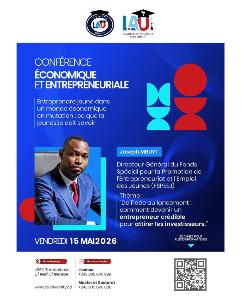 15 mai 2026 : Joseph Mbuyi détaillera les clés pour rendre un projet entrepreneurial crédible aux yeux des investisseurs ce 15 mai