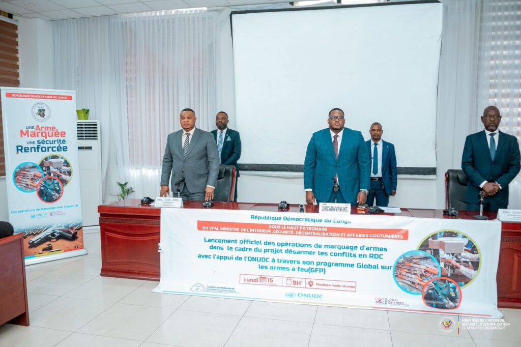 Sécurité : la RDC lance une campagne nationale de marquage des armes pour renforcer leur traçabilité