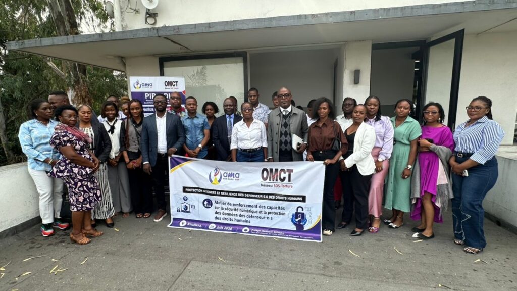 Kinshasa : Afia Mama et l’OMCT lancent la deuxième phase du programme PIR-DDH et renforcent la sécurité numérique des défenseurs des droits humains