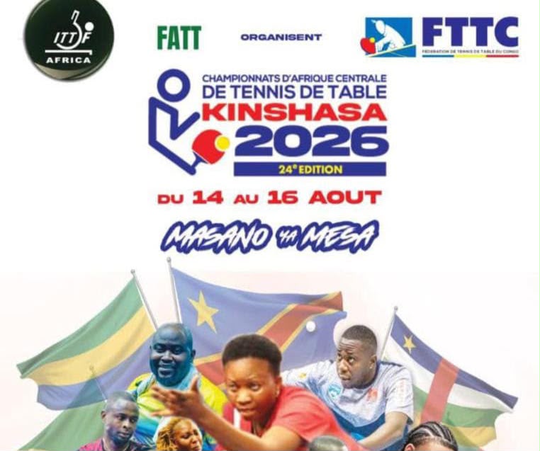 Tennis de table : Kinshasa peaufine les derniers préparatifs avant les Championnats d’Afrique centrale