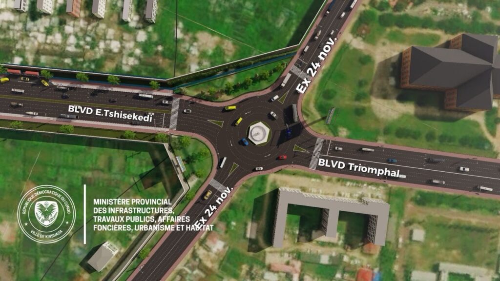 Kinshasa : 2 020 mètres, 8 voies et un pont sur la rivière Basoko, le futur boulevard Étienne Tshisekedi annonce une nouvelle mobilité urbaine