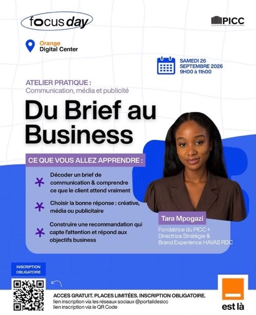 Kinshasa : Tara Mpogazi attendue ce samedi pour apprendre à transformer un brief en recommandation créatrice de valeur