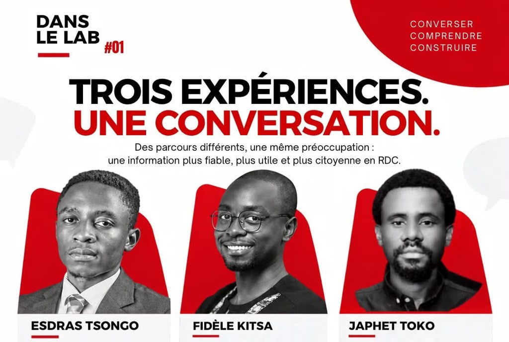 « Dans le Lab » : trois expériences, une conversation sur l’avenir de l’information en RDC