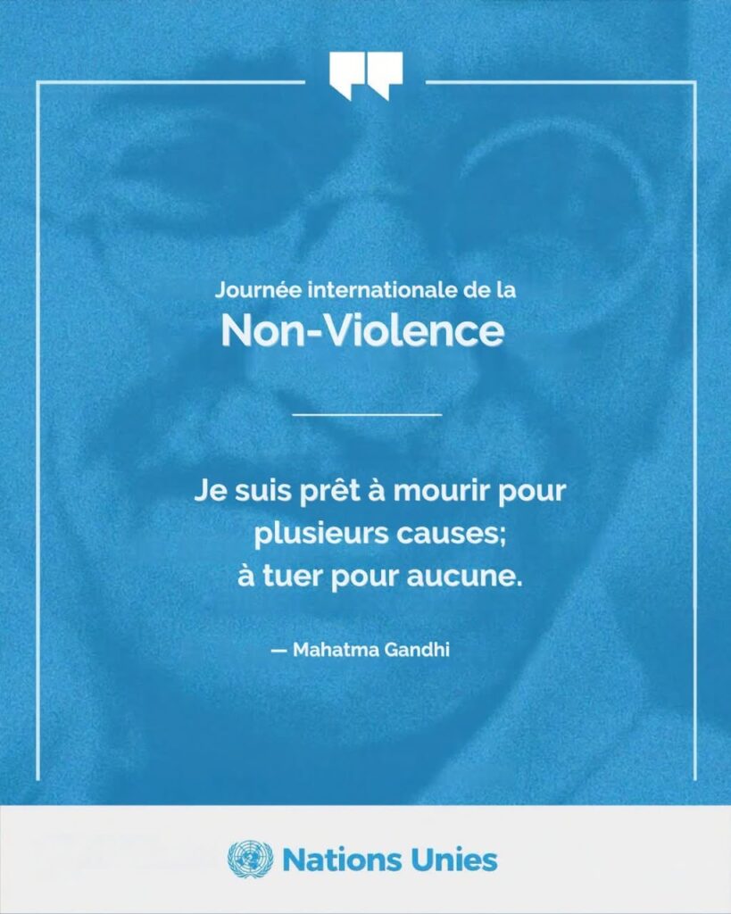 Journée internationale de la non-violence : l’ONU appelle à puiser dans l’héritage de Gandhi