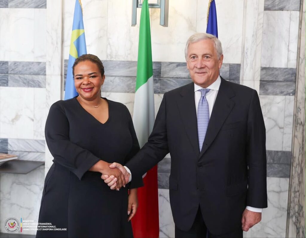 RDC–Italie : Thérèse Kayikwamba et Antonio Tajani veulent redynamiser la coopération autour de résultats concrets