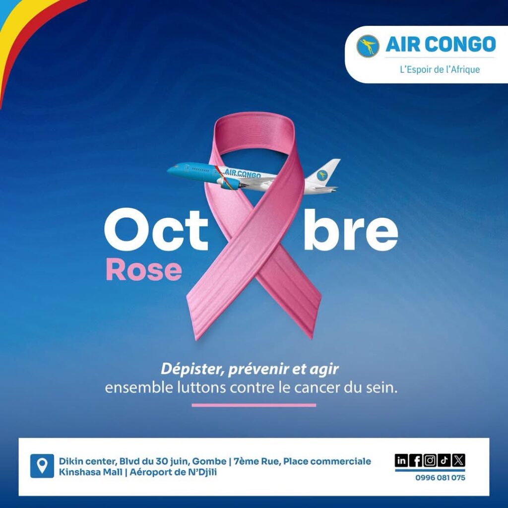 Octobre Rose 2026 : Air Congo appelle au dépistage précoce du cancer du sein